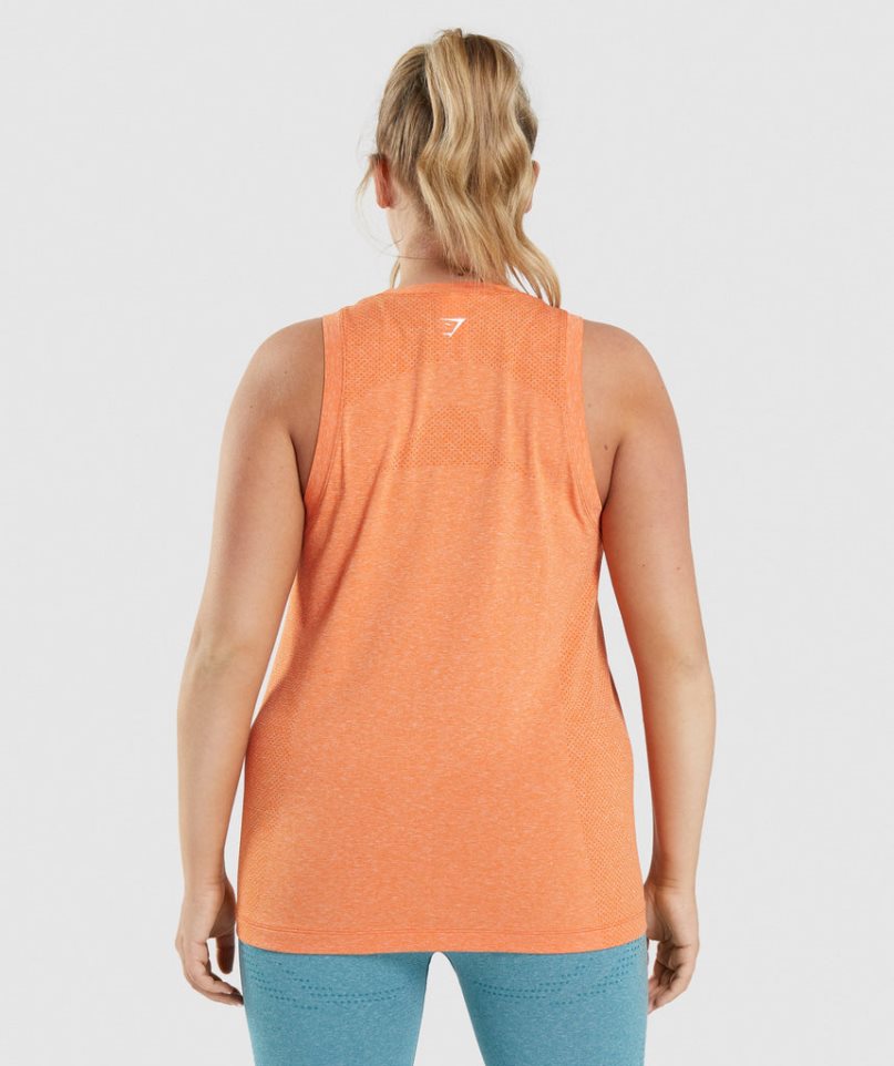 Women's Gymshark Vital Seamless 2.0 Light Tanks Orange | NZ 5GLVQD